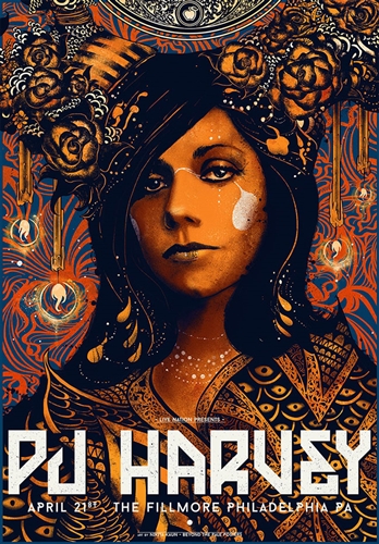 ポスター pj PJ Harvey concert poster by Nikita Kaun